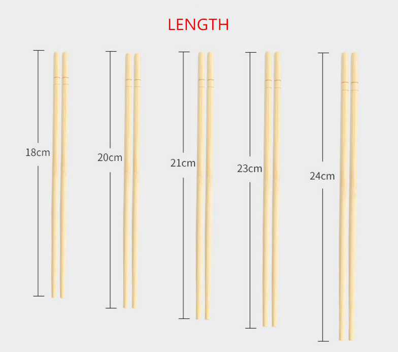 Otel için SGS 23cm Tek Kullanımlık Bambu Çubuklarını