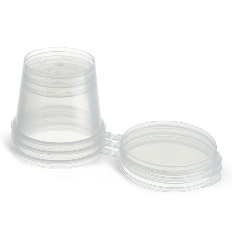 Kapaklı 50ml Yuvarlak Şeffaf Mini Sos Kabı PP Plastik Sos Bardağı