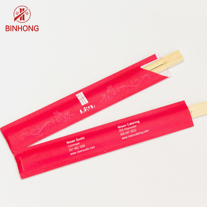 21cm -24cm TWINS Çin yemeği için sarılmış yarım kağıt ile Dispossiable Bambu Çubuklarını
