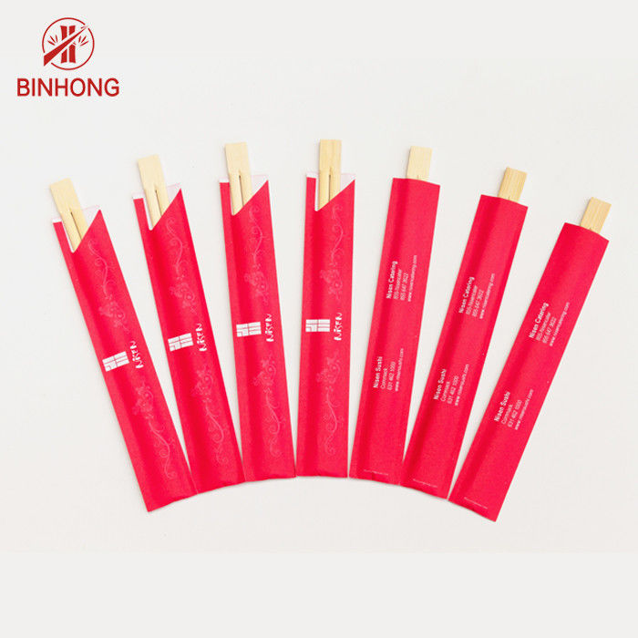21cm -24cm TWINS Çin yemeği için sarılmış yarım kağıt ile Dispossiable Bambu Çubuklarını