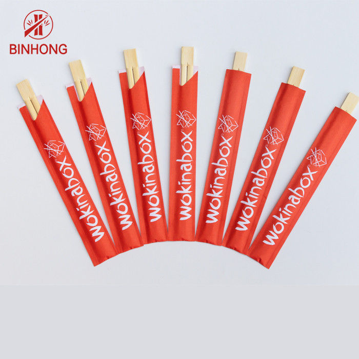 21cm -24cm TWINS Çin yemeği için sarılmış yarım kağıt ile Dispossiable Bambu Çubuklarını