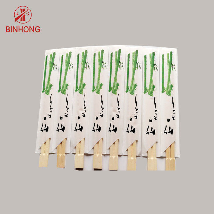 Japon Bamboo Twins Chopsticks Yarım Kağıt Sarılmış İhracat