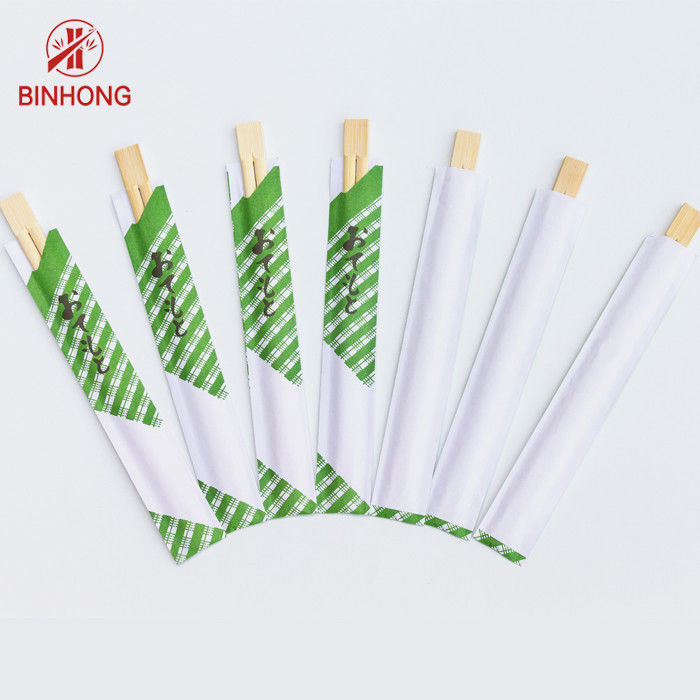 Japon Bamboo Twins Chopsticks Yarım Kağıt Sarılmış İhracat