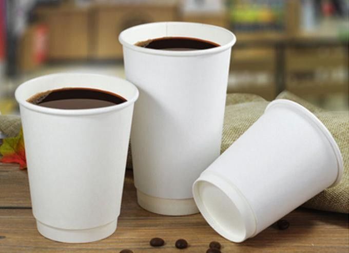 ISO9001 Çift Katmanlı Kraft Kağıt Kahve İçecek Kupası Cafe İçin 16oz