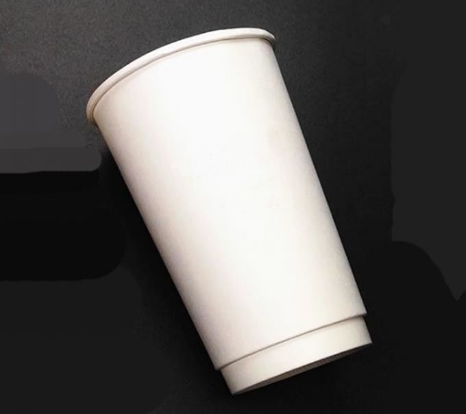 ISO9001 Çift Katmanlı Kraft Kağıt Kahve İçecek Kupası Cafe İçin 16oz