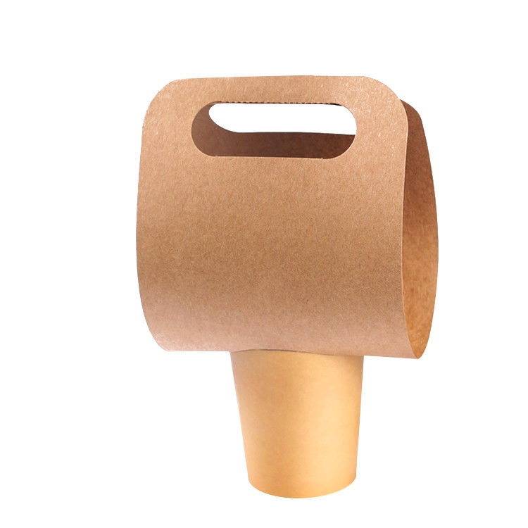 350g Kraft Tekli Çift Kupa Paket Servis Kahve Fincanı Tutucu