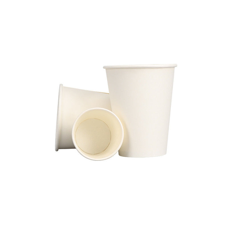 12oz 60mm Alt Tek Duvar Beyaz Kahve Tek Kullanımlık Kağıt Bardak Biyobozunur