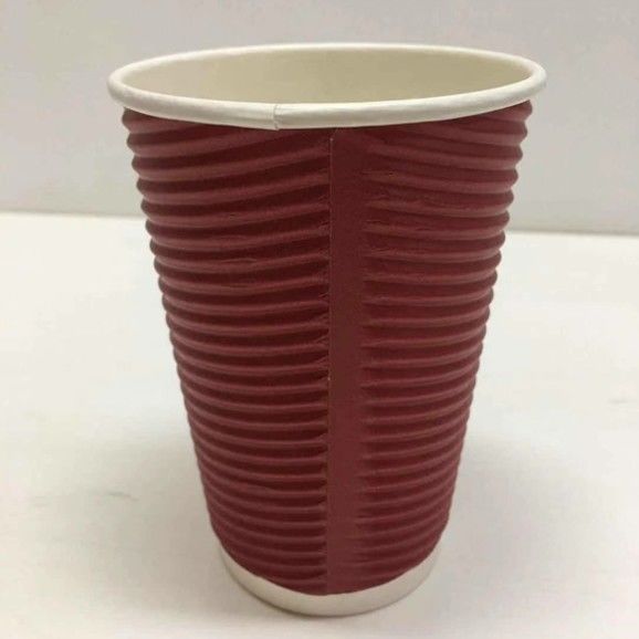 8oz Dalgalanma Tek Kullanımlık Kahve Kağıt Kupası Biyobozunur