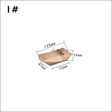 100280 530ml Tavuk Pirinç Çiçeği İçin Kraft Kağıt Tekne Konteyner