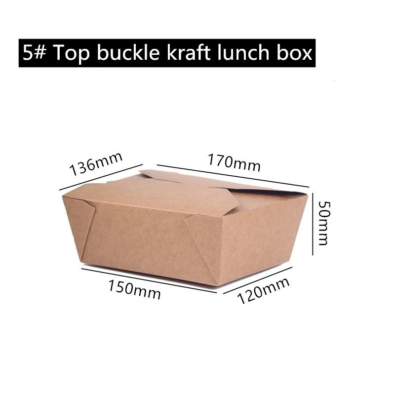 Mikrodalgada Kahverengi Kraft Kağıt Take Away Box 800 1400 1480 2000ml