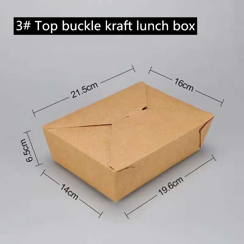 Mikrodalgada Kahverengi Kraft Kağıt Take Away Box 800 1400 1480 2000ml