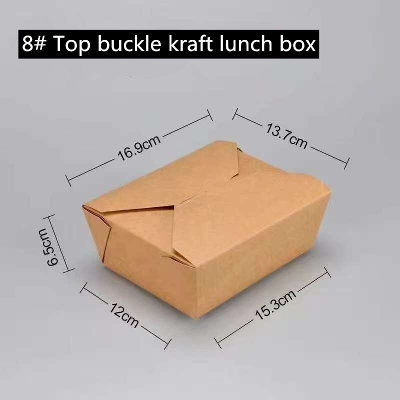 Mikrodalgada Kahverengi Kraft Kağıt Take Away Box 800 1400 1480 2000ml
