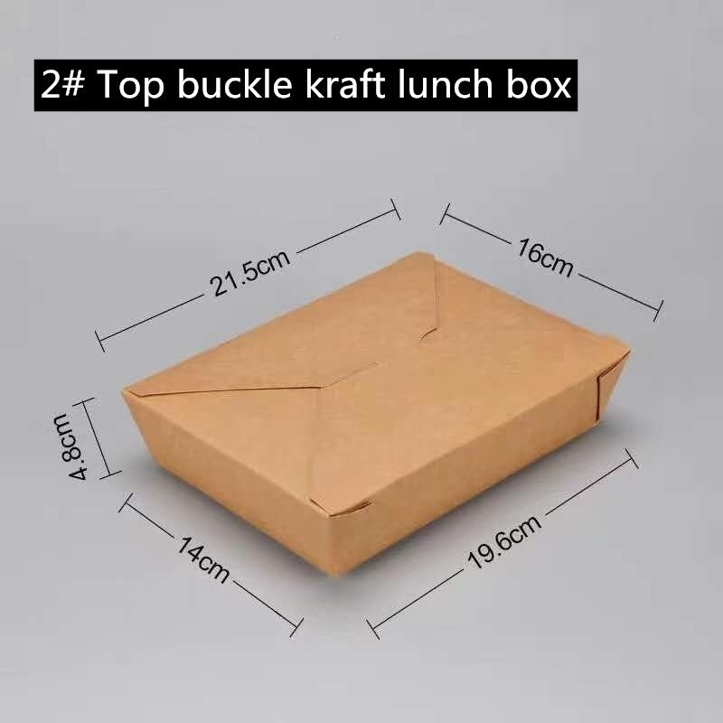 Mikrodalgada Kahverengi Kraft Kağıt Take Away Box 800 1400 1480 2000ml