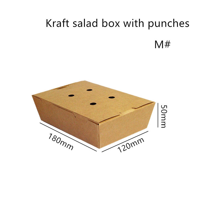 Salata Kraft Kağıdı Zımbalı Tek Kullanımlık Mikrodalgada Kullanılabilir Kutu Take Away
