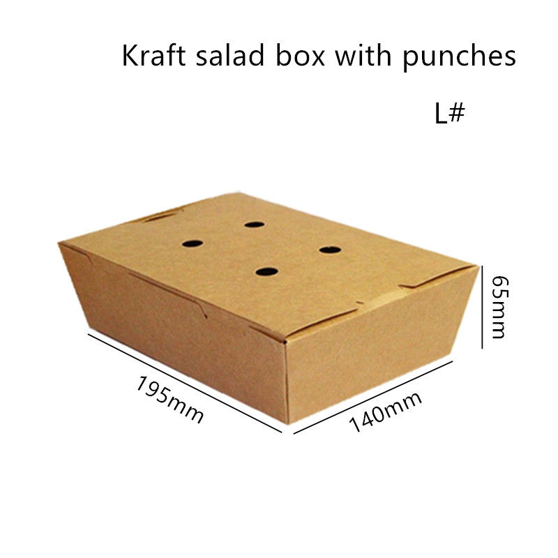 Salata Kraft Kağıdı Zımbalı Tek Kullanımlık Mikrodalgada Kullanılabilir Kutu Take Away