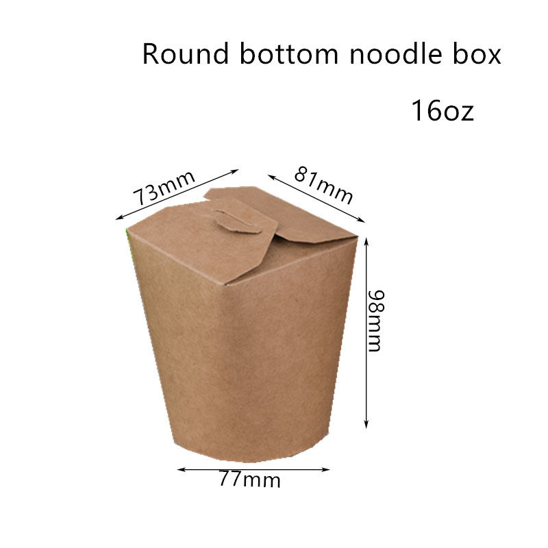 16oz 26oz 32oz Yuvarlak Tabanlı Tek Kullanımlık Erişte Kutusu