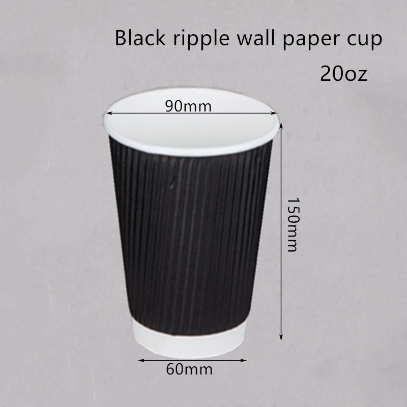 Oluklu 250gsm 300gsm Kraft Kağıt Kahve İçme Bardağı Tek Kullanımlık