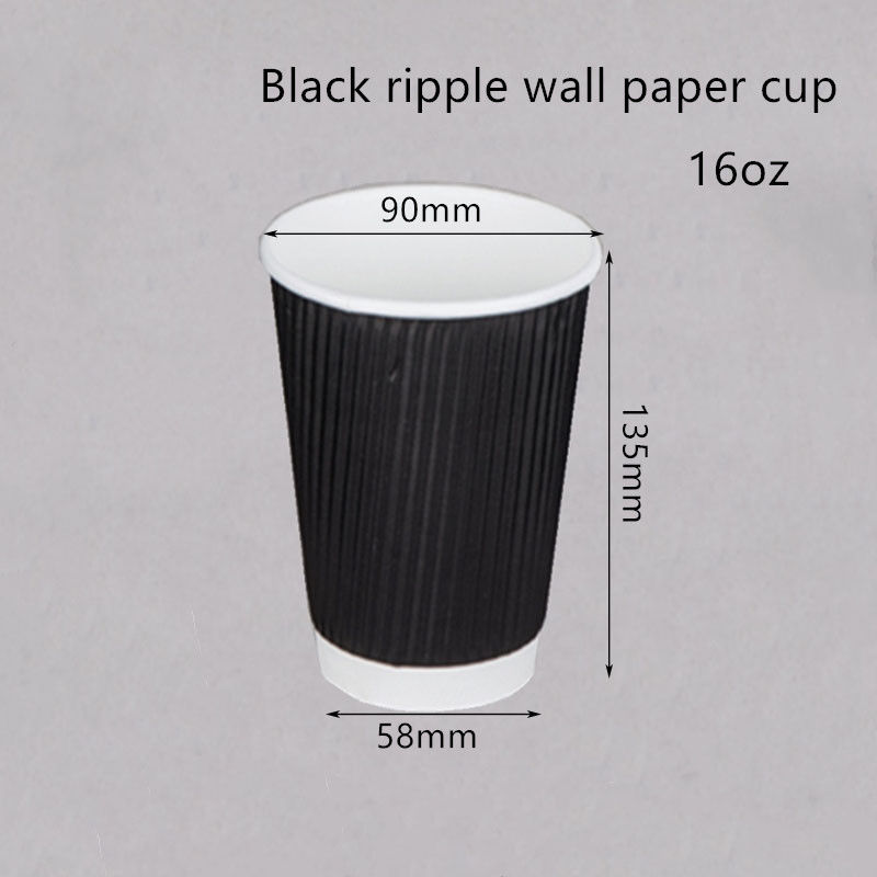 Oluklu 250gsm 300gsm Kraft Kağıt Kahve İçme Bardağı Tek Kullanımlık
