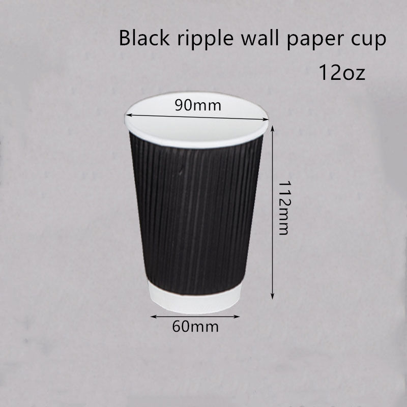 Oluklu 250gsm 300gsm Kraft Kağıt Kahve İçme Bardağı Tek Kullanımlık