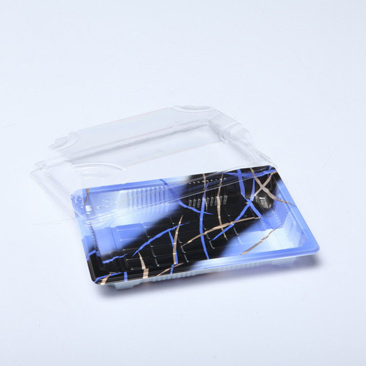 Geri Dönüşümlü Tek Kullanımlık Plastik Suşi Tepsisi OEM, Anti Sis Kapaklı