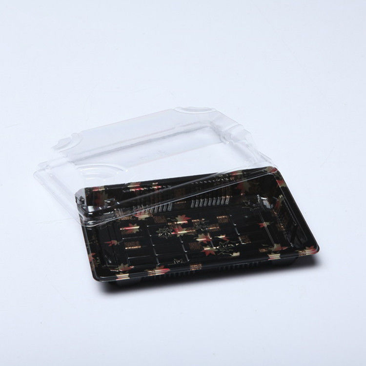 Geri Dönüşümlü Tek Kullanımlık Plastik Suşi Tepsisi OEM, Anti Sis Kapaklı