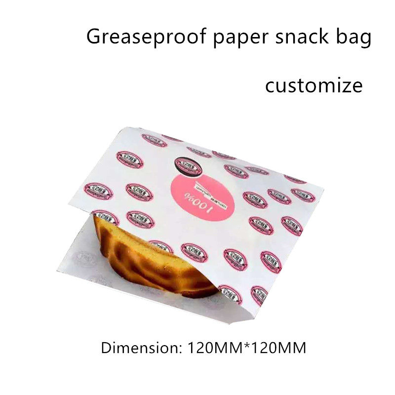 Burger İçin Kare PE Kaplı 55gsm Ambalaj Kağıdı Çantası