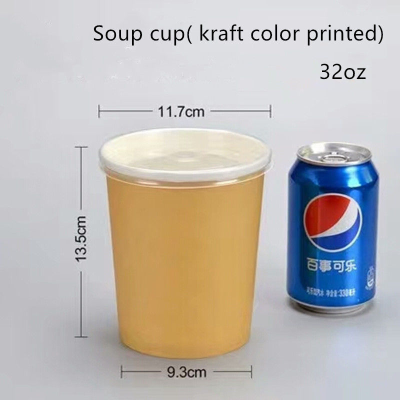 Şeffaf Kapaklı Neme Dayanıklı Kahverengi Kraft Dondurma Bardakları