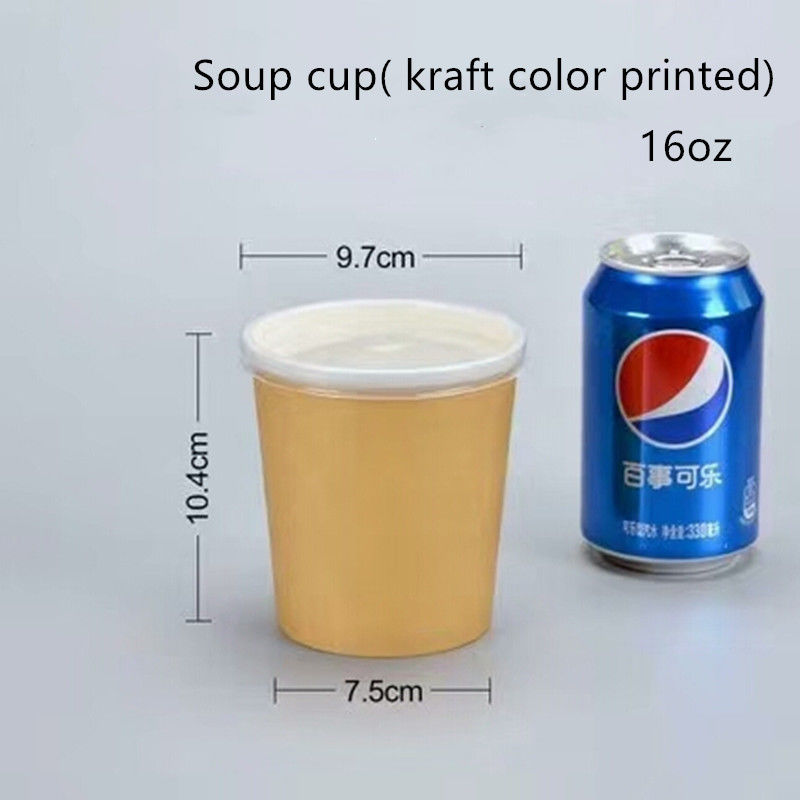 Şeffaf Kapaklı Neme Dayanıklı Kahverengi Kraft Dondurma Bardakları