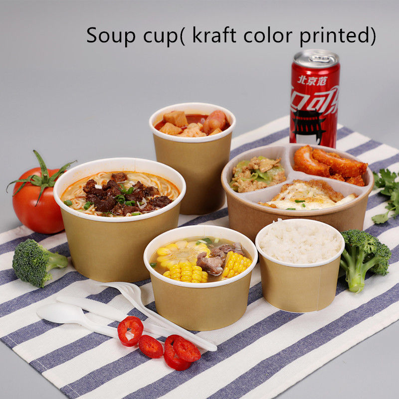Tek Kullanımlık Öğle Yemeği Kutusu Kaplamalı Kağıt Özelleştirilmiş Gıda Sınıfı Restoran Bento Kutusu