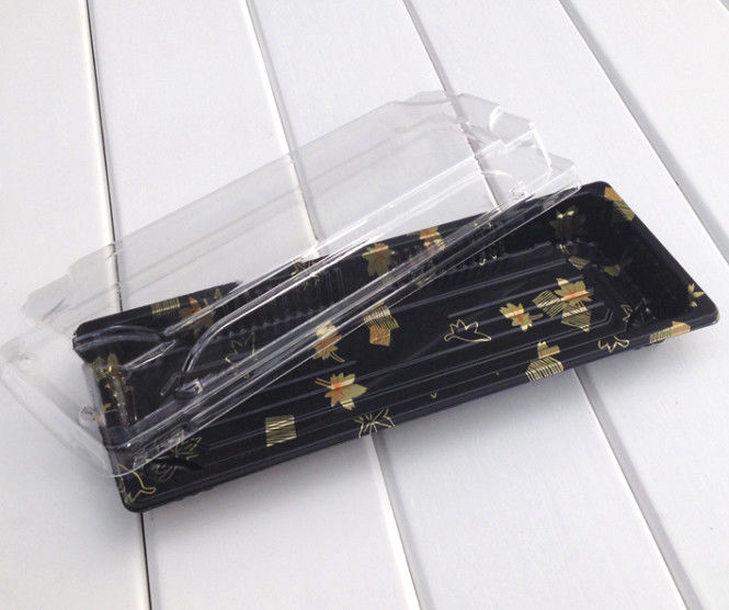 Gıda Plastik Konteyner Japon Sushi Tepsisi Tek kullanımlık Plastik Yemek Paket Kutusu
