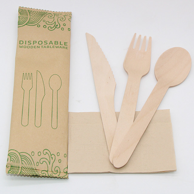 Non-Toxic Chemical-Free Wooden Cutlery Fork Spoon Knife for Health Conscious Consumers