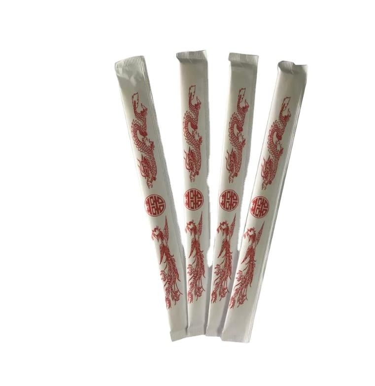 Eco Frindly Doğal Bambu Yemek Çubukları Kağıt Paketli Suşi Çubuğu