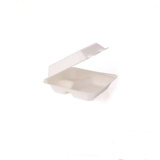 Şeker Kamışı Bagasse Suşi Biyobozunur Take Away Kutusu Restoran İçin Tek Kullanımlık