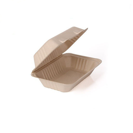 Şeker Kamışı Bagasse Suşi Biyobozunur Take Away Kutusu Restoran İçin Tek Kullanımlık