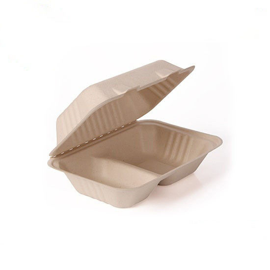 Şeker Kamışı Bagasse Suşi Biyobozunur Take Away Kutusu Restoran İçin Tek Kullanımlık