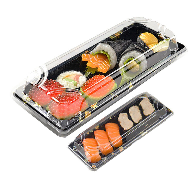 Sushi Paketleme Konteyneri Yiyecek Çıkarma Tek kullanımlık Tepsiler Taşıyıcı Depolama Rağı