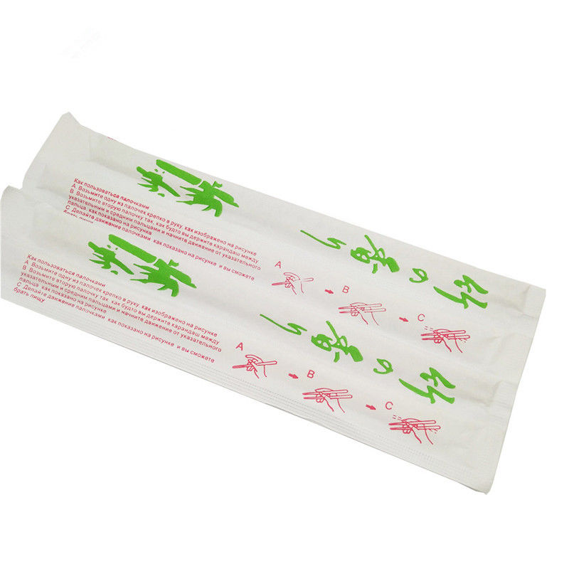 Kağıt Ambalajlı Tek Kullanımlık Uzunluk 21cm 23cm 24cm Bambu Yemek Çubukları
