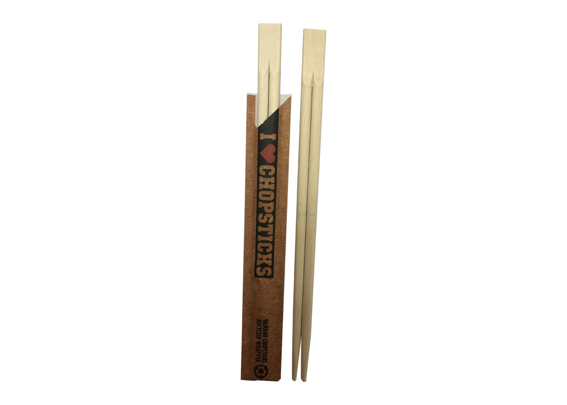 Yarım Kağıt Bambu Yemek Çubukları Paket Servis Tek kullanımlık yemek çubukları Özelleştirmeyi destekler