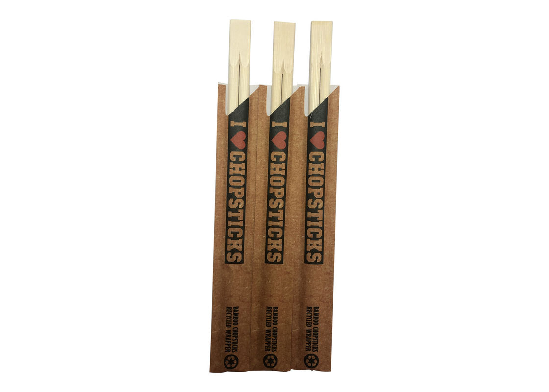 Çevre Dostu Doğa 21cm Twins Tek Kullanımlık Bambu Yemek Çubukları, Kılıflı