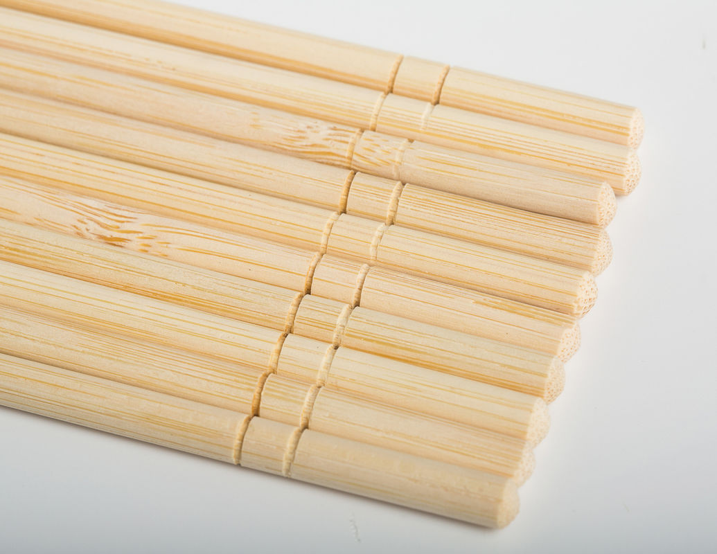 Paket Yemek için Tek Kullanımlık Özel Çıplak Yuvarlak Bambu Çubuklar