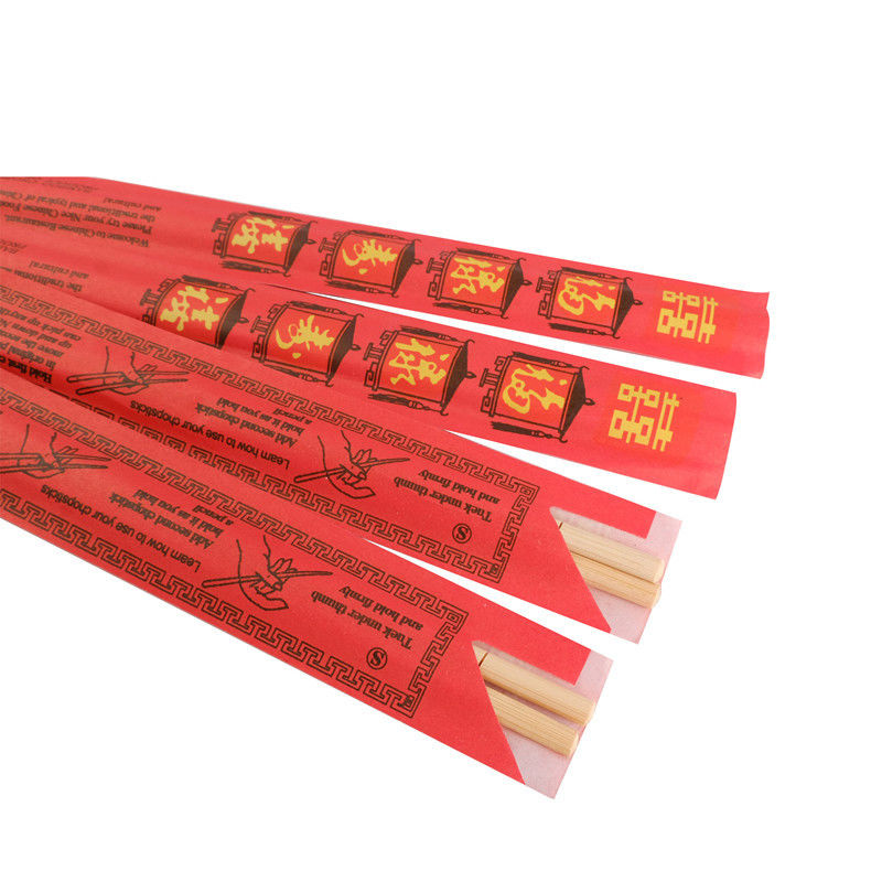 Binhong Yumuşak Tek kullanımlık Bambu Çubukları Fast Food Restoranı yuvarlak çubuklar yarı kağıt çubuklar