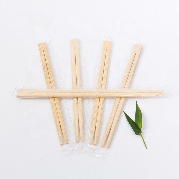 Plastik Kılıflı Kare Doğal Mao Bambu tek kullanımlık Çubuklar