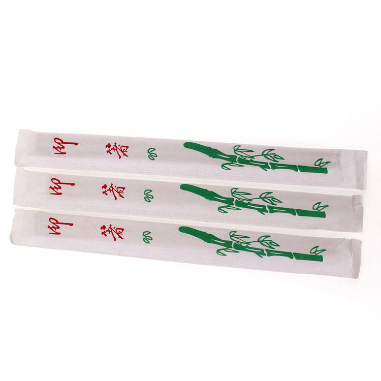 Plastik Kılıflı Kare Doğal Mao Bambu tek kullanımlık Çubuklar