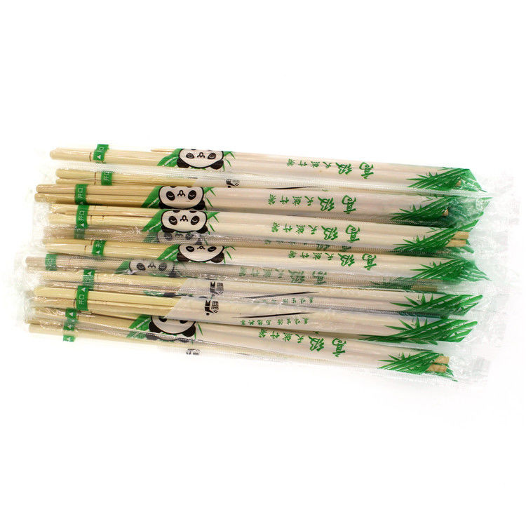 Kürdan ile 20cm Doğal Özel Logo Yuvarlak Tek Kullanımlık Bambu Chopstick