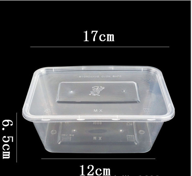 Kapaklı Mikrodalgada Tek Kullanımlık PP Plastik Take Away Kutusu
