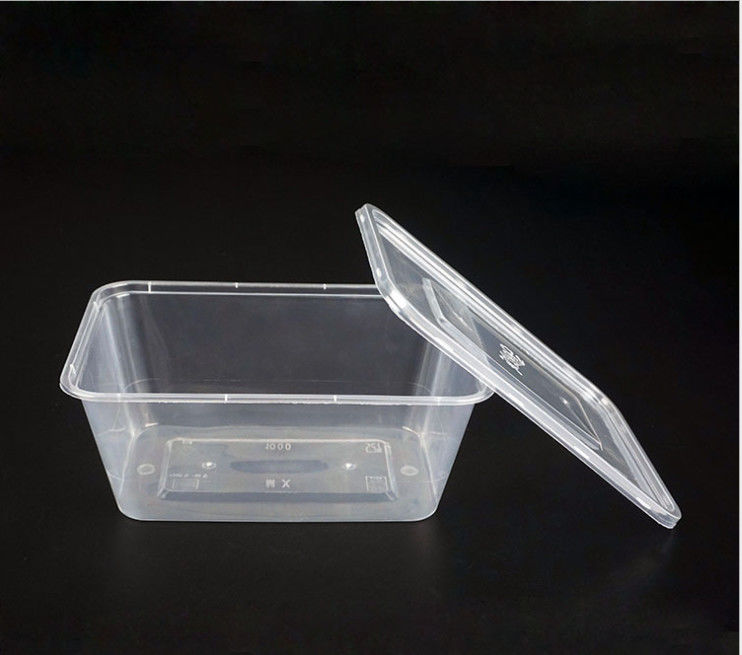 Kapaklı Mikrodalgada Tek Kullanımlık PP Plastik Take Away Kutusu