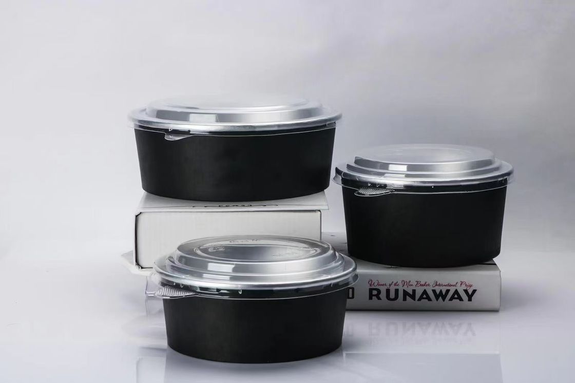 Yuvarlak Smoothwall Paket Servis Fastfood Alüminyum Folyo Konteyner 1300ml Kapaklı