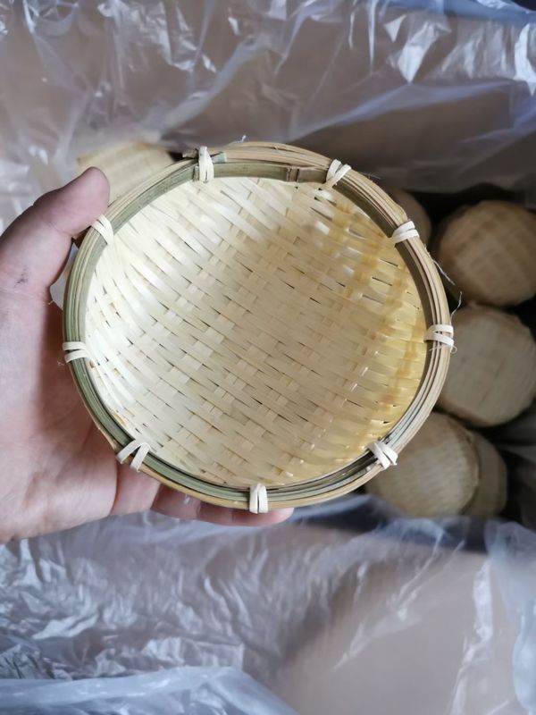 OPP Sarılmış Bambu Meyve Sepeti Hediyelik El Sanatları Doğal Bambu Sepet 17cm 19cm 23cm