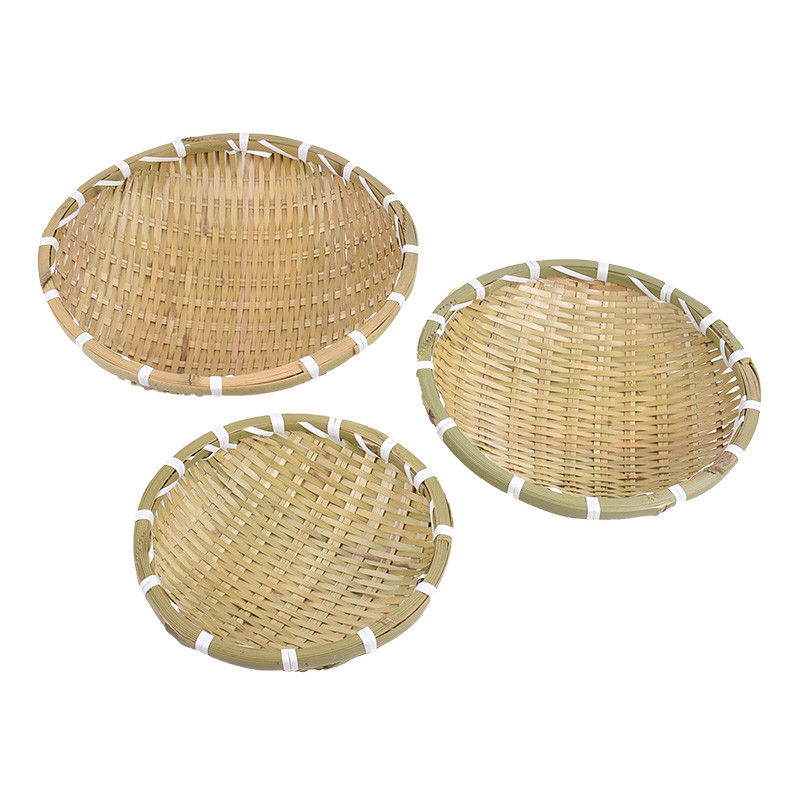 Yemek Odası El Yapımı Bambu Meyve Tabağı Pasta Tepsisi