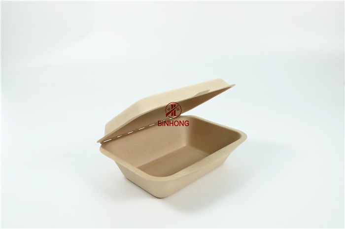 Şeker Kamışı Desechables Fast Food Ambalaj Kutusu Biyobozunur Kompostlanabilir